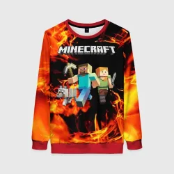 Женский свитшот 3D Minecraft Майнкрафт