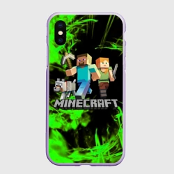 Чехол для iPhone XS Max матовый Minecraft Майнкрафт