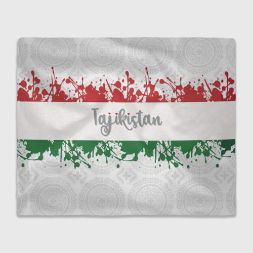 Плед 3D Таджикистан, цвет 3D (велсофт)