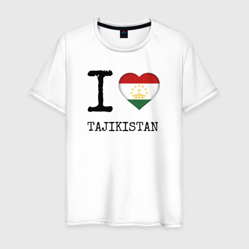Мужская футболка хлопок Таджикистан, цвет белый