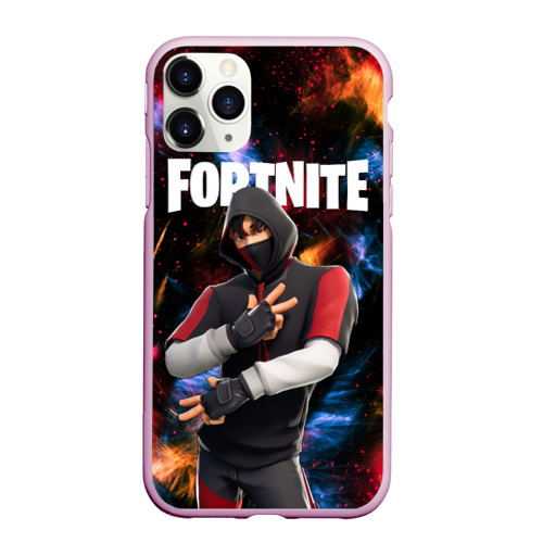 Чехол для iPhone 11 Pro Max матовый Fortnite x IKONIK, цвет розовый