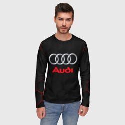 Мужской лонгслив 3D Audi Ауди - фото 2