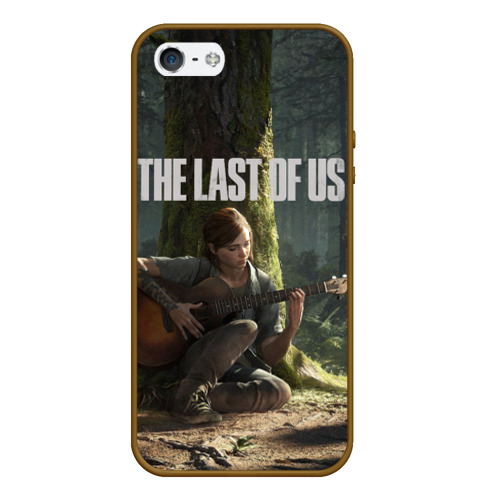 Чехол для iPhone 5/5S матовый The Last of Us 2, цвет коричневый