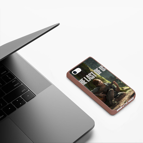 Чехол для iPhone 5/5S матовый The Last of Us 2, цвет коричневый - фото 5