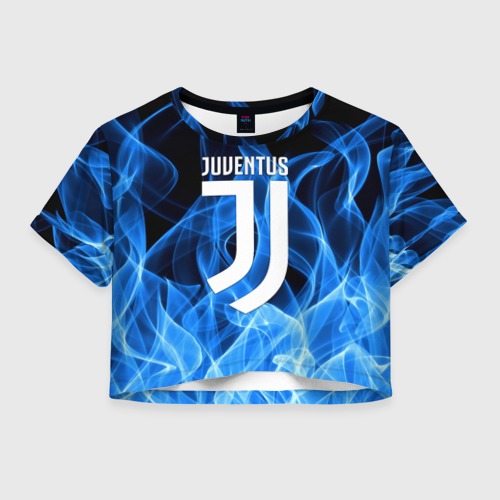 Женская футболка Crop-top 3D Juventus Ювентус, цвет 3D печать