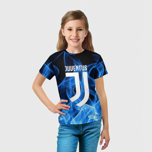 Детская футболка 3D с принтом JUVENTUS / ЮВЕНТУС, вид сбоку #3