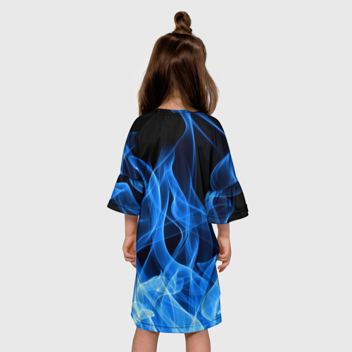 Детское платье 3D с принтом JUVENTUS / ЮВЕНТУС, вид сзади #2