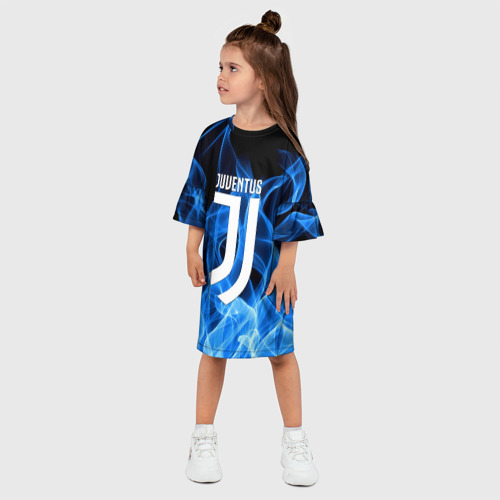 Детское платье 3D с принтом JUVENTUS / ЮВЕНТУС, фото на моделе #1