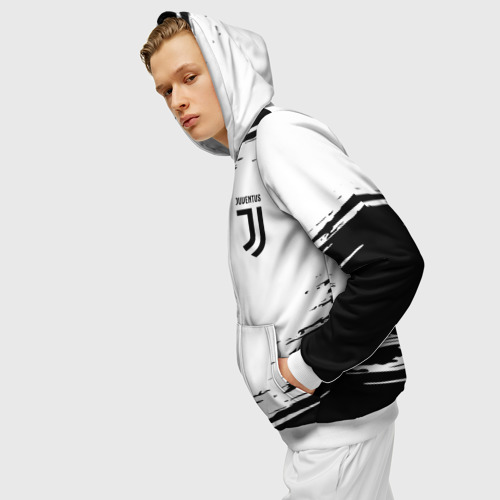 Мужская толстовка 3D на молнии Juventus Ювентус, цвет белый - фото 5