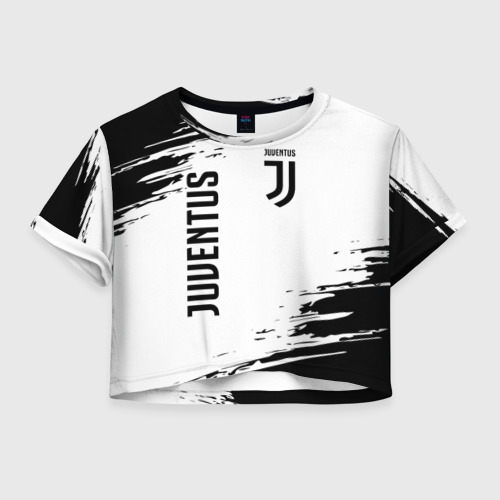 Женская футболка Crop-top 3D Juventus Ювентус, цвет 3D печать