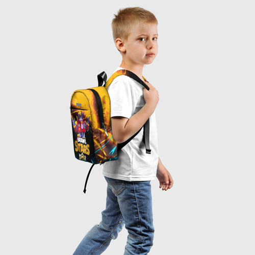 Детский рюкзак 3D с принтом BRAWL STARS SURGE, вид сзади #1