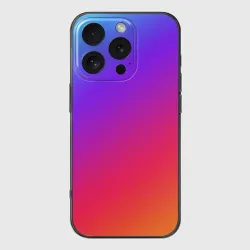 Чехол для iPhone 16 Pro Max силиконовый с защитой камеры Градиент