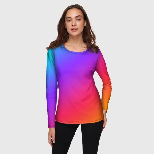 Женский лонгслив 3D Градиент - фото 3
