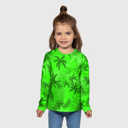 Детский лонгслив 3D Пальмы лето tropical - фото 2