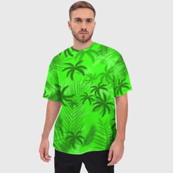 Мужская футболка oversize 3D Пальмы лето tropical - фото 2