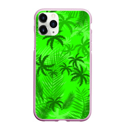 Чехол для iPhone 11 Pro Max матовый Пальмы лето tropical