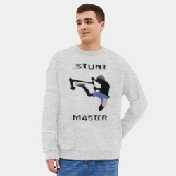 Мужской свитшот oversize без начеса хлопок Самокат фристайл Stunt Master - фото 2
