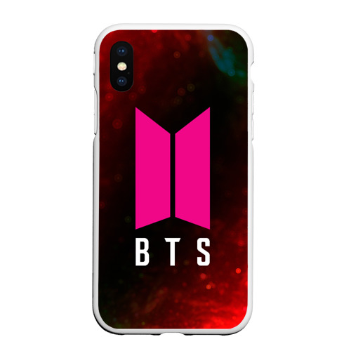 Чехол для iPhone XS Max матовый BTS / БТС, цвет белый