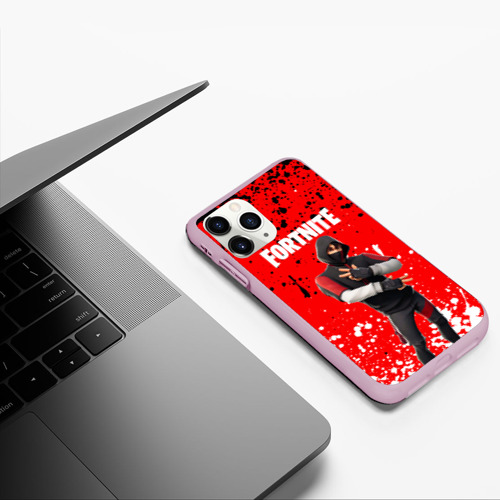 Чехол для iPhone 11 Pro матовый FORTNITE IKONIK., цвет розовый - фото 5