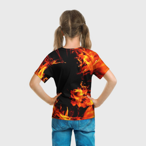 Детская футболка 3D Хвост Феи языки пламени, цвет 3D печать - фото 6