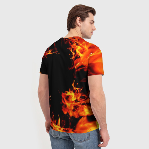 Мужская футболка 3D Хвост Феи языки пламени, цвет 3D печать - фото 4