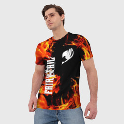 Мужская футболка 3D Хвост Феи языки пламени - фото 2