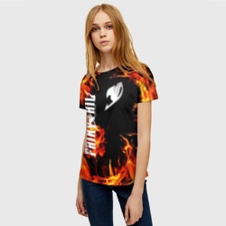 Женская футболка 3D Хвост Феи языки пламени - фото 2