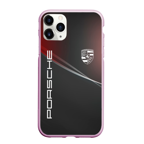 Чехол для iPhone 11 Pro Max матовый Porsche, цвет розовый