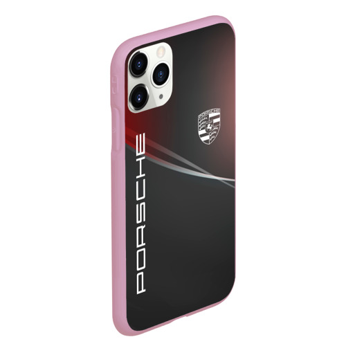 Чехол для iPhone 11 Pro Max матовый Porsche, цвет розовый - фото 3