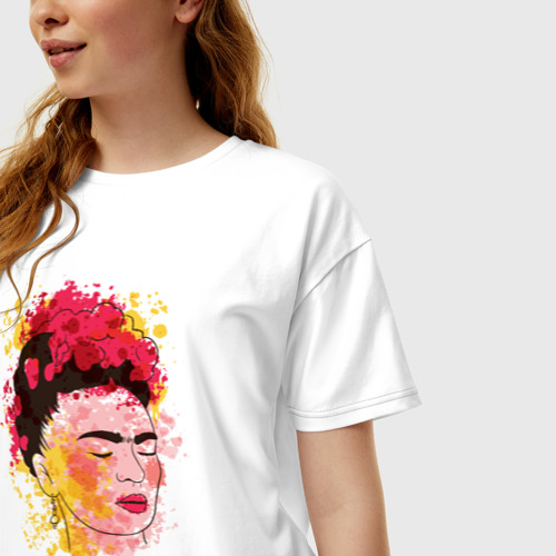 Женская футболка хлопок Oversize Фрида Кало - фото 3