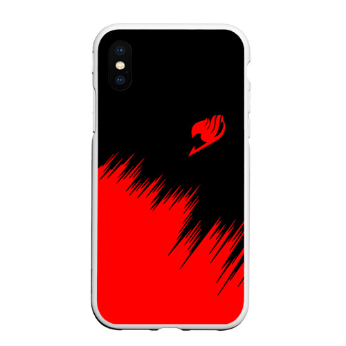 Чехол для iPhone XS Max матовый Helmet Fairy tail red color, цвет белый