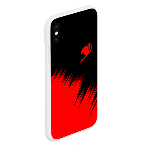 Чехол для iPhone XS Max матовый Helmet Fairy tail red color, цвет белый - фото 3