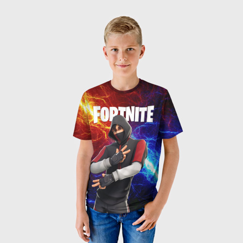 Детская футболка 3D Fortnite x IKONIK Фортнайт Иконик, цвет 3D печать - фото 3