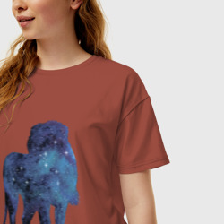 Женская футболка хлопок Oversize Созвездие Льва - фото 2
