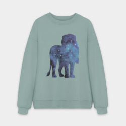 Мужской свитшот oversize без начеса хлопок Созвездие Льва