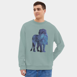 Мужской свитшот oversize без начеса хлопок Созвездие Льва - фото 2