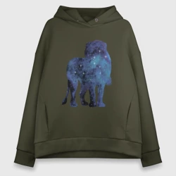 Женское худи Oversize хлопок Созвездие Льва