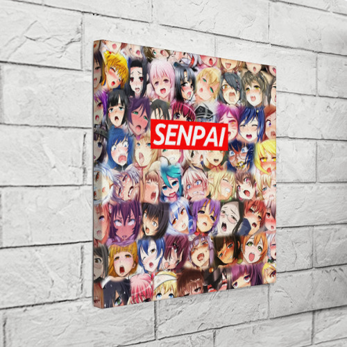 Холст квадратный Senpai сенпай, цвет 3D печать - фото 3