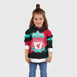 Толстовка с принтом Liverpool Ливерпуль для ребенка, вид на модели спереди №3. Цвет основы: белый