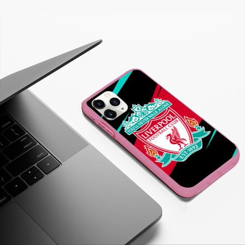 Чехол для iPhone 11 Pro Max матовый Liverpool Ливерпуль, цвет малиновый - фото 5