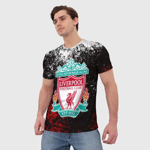 Мужская футболка 3D с принтом Liverpool Ливерпуль, фото на моделе #1