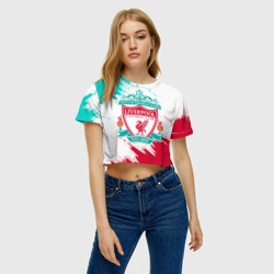 Женская футболка Crop-top 3D Liverpool Ливерпуль - фото 2