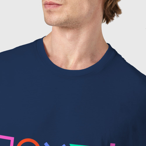 Мужская футболка хлопок По*уй, цвет темно-синий - фото 6