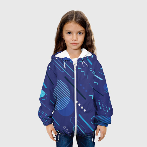 Детская куртка 3D Геометрия, цвет белый - фото 4