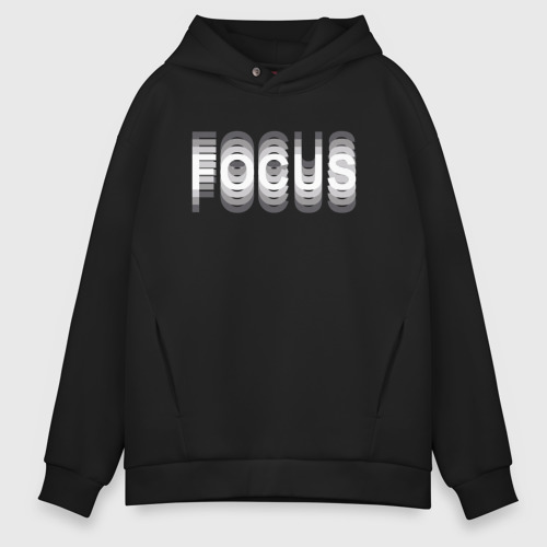 Мужское худи Oversize хлопок FOCUS, цвет черный