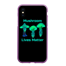 Чехол для iPhone XS Max матовый Mushroom Lives Matter