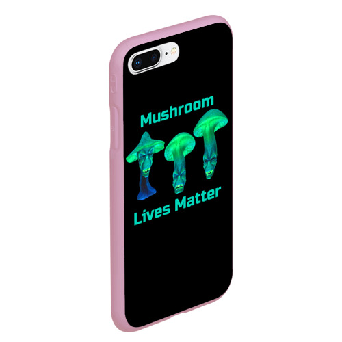 Чехол для iPhone 7Plus/8 Plus матовый Mushroom Lives Matter, цвет розовый - фото 3