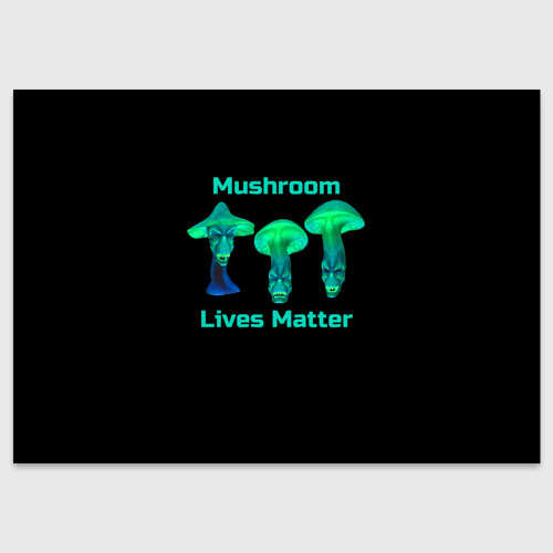 Поздравительная открытка Mushroom Lives Matter, цвет белый