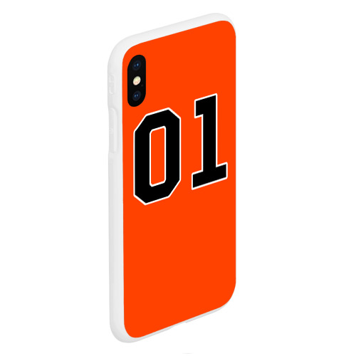 Чехол для iPhone XS Max матовый General Lee, цвет белый - фото 3