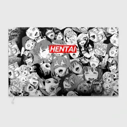 Флаг 3D Ахегао девочки паттерн